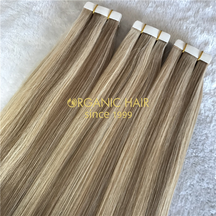 High quality human hair extensions--Tape in hair extensions C43